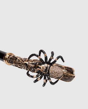Pasotti Black Spider shoe horn with Swarovski crystals PFPEXXK38