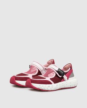 Dolce&Gabbana Children's burgundy combination sneakers D11420A06573036