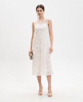 Peserico Ivory dress with figured appliques E0202803703