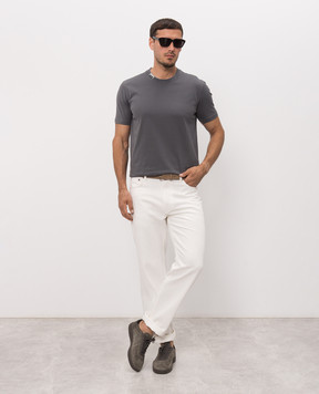 Dolce&Gabbana Grey T-shirt with logo patch G8TW5TFU7EQ
