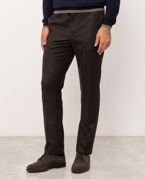 Castangia dal 1850 Brown wool pants EQ39213