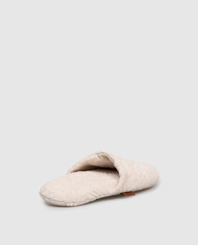 Missoni Home Beige Chail patterned slippers 1E3OG00003