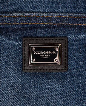 Dolce&Gabbana Children's blue jeans with a worn effect L42F88LDD5326