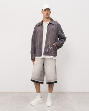 Misbhv Gray jacket with holes 260U133