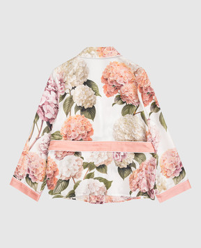 Dolce&Gabbana Children's silk blouse with floral print L55S87HI11856