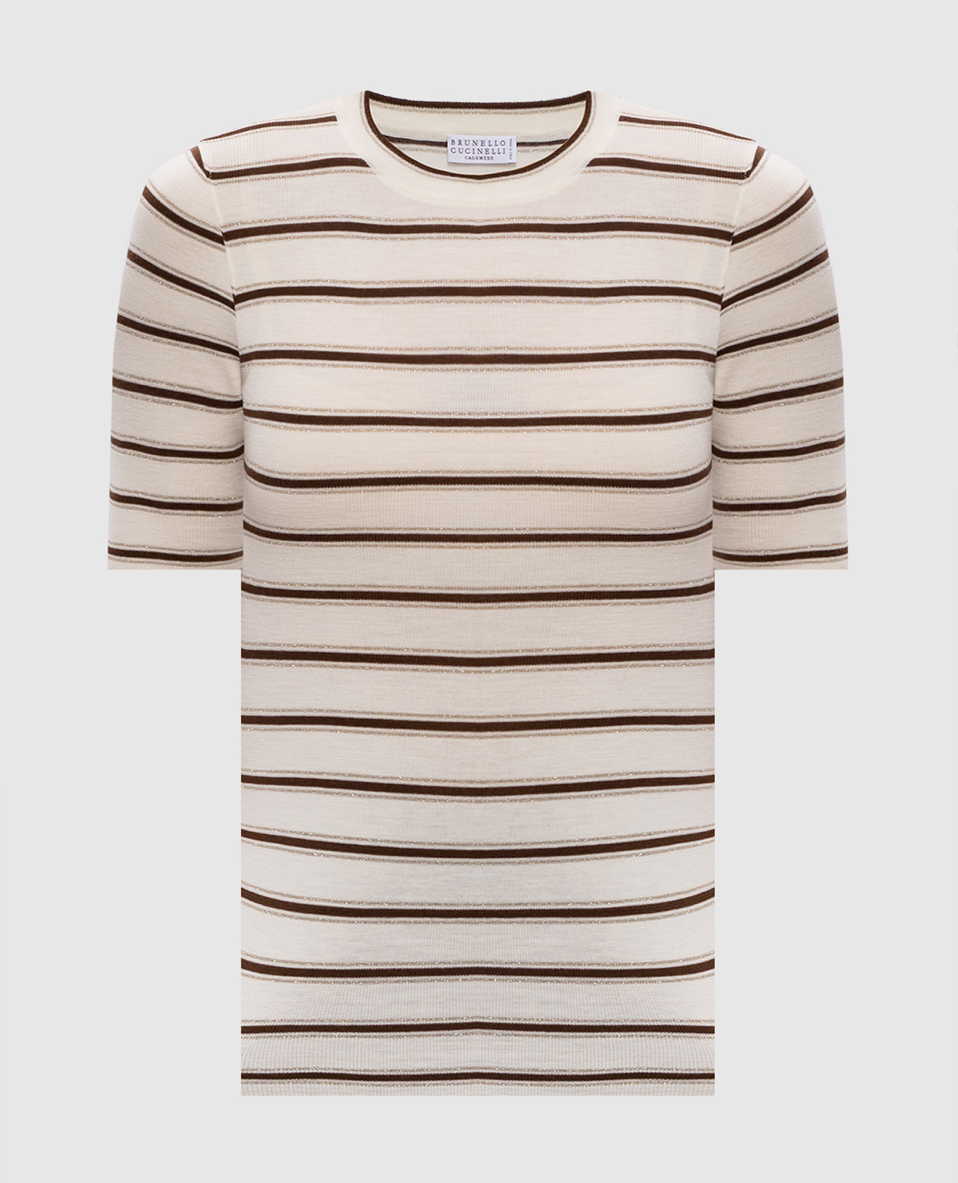 White wool and cashmere top Brunello Cucinelli