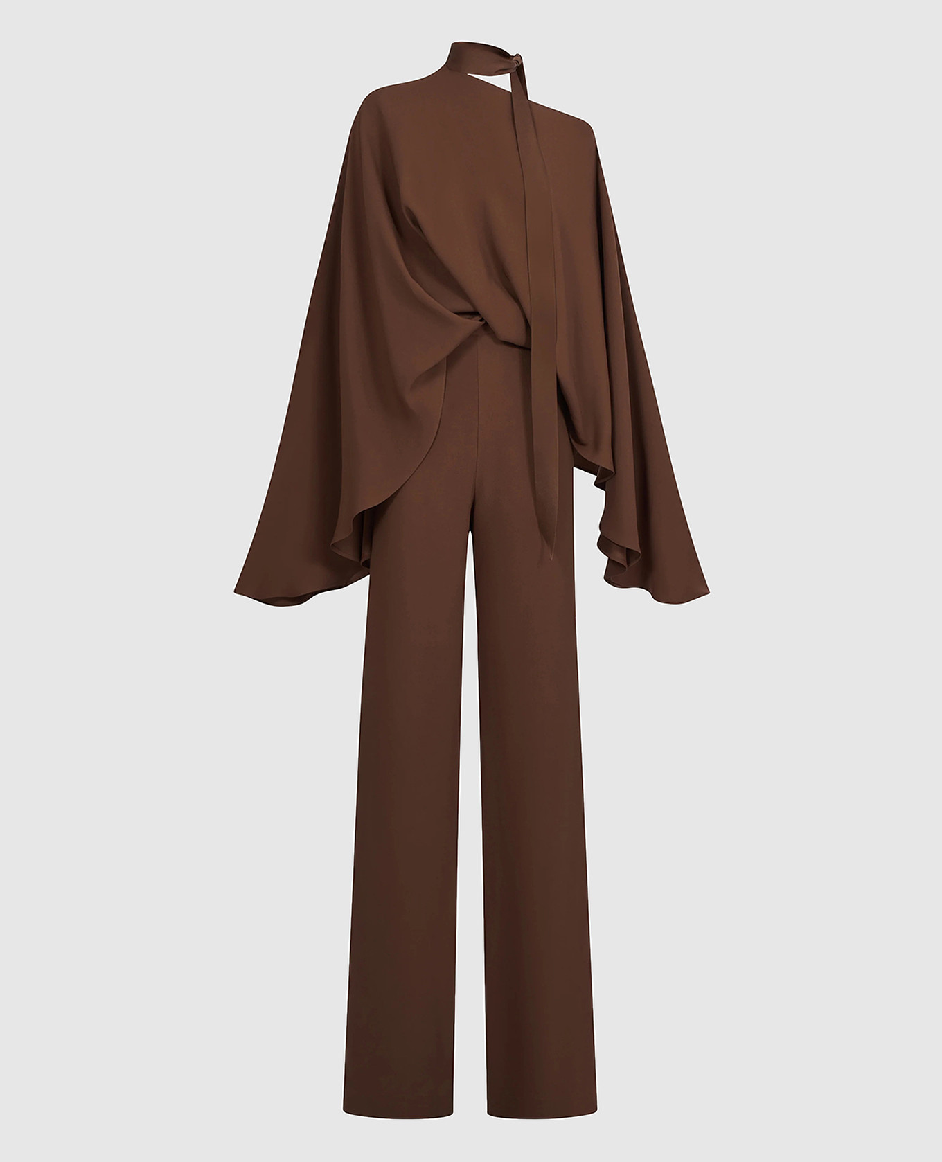 Brooks brown one-shoulder jumpsuit