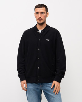 Givenchy Black bomber jacket with logo BMK00V3YS1