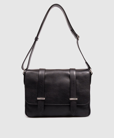 Jones black leather bag