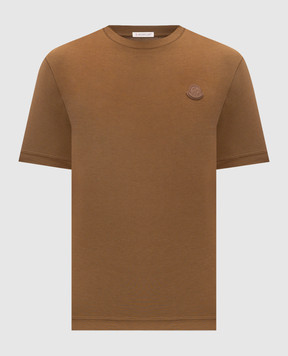 Moncler Brown T-shirt with patch L20918C000438390T