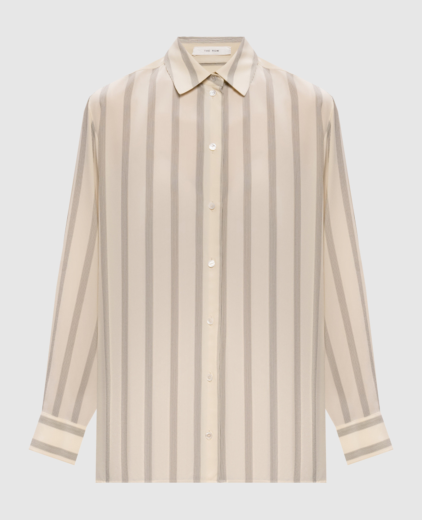 

Sisilia beige striped silk blouse The Row