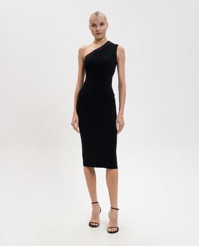 Twinset Black one-shoulder dress 261AP3120