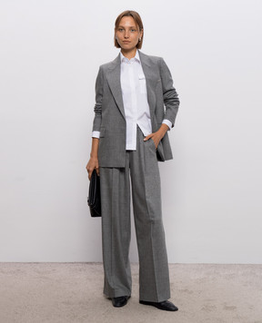 Peserico Gray wool and cashmere pants A0480903358