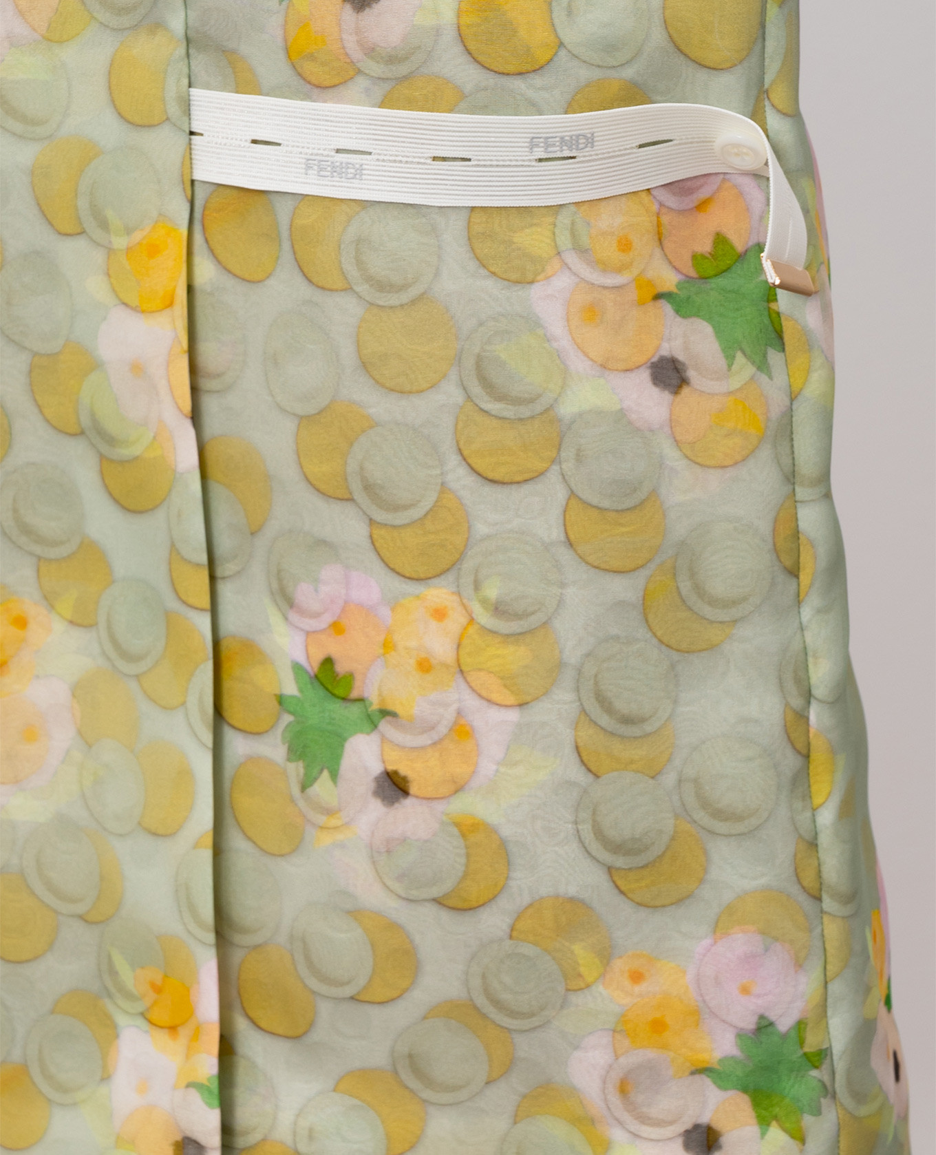 Green printed silk skirt Fendi 5