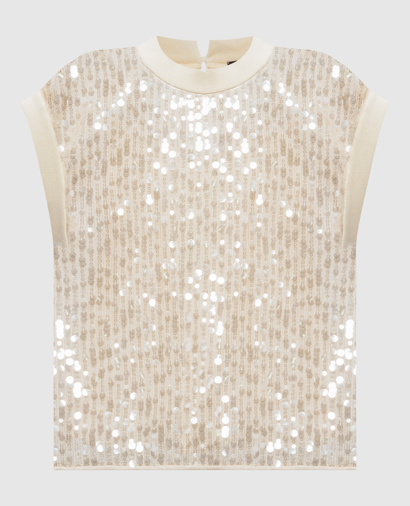 Beige sequin top Peserico