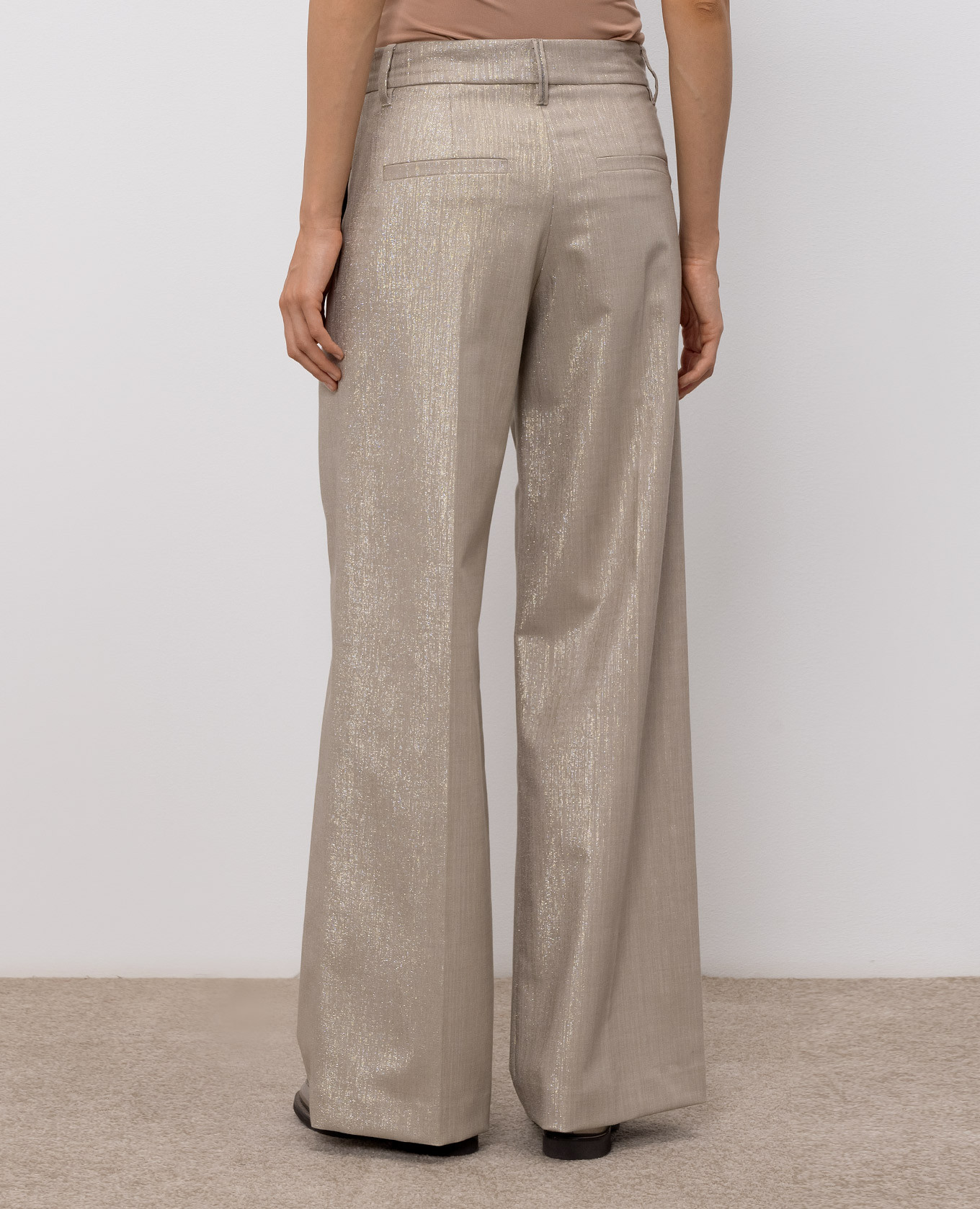 Beige wool pants Brunello Cucinelli 4