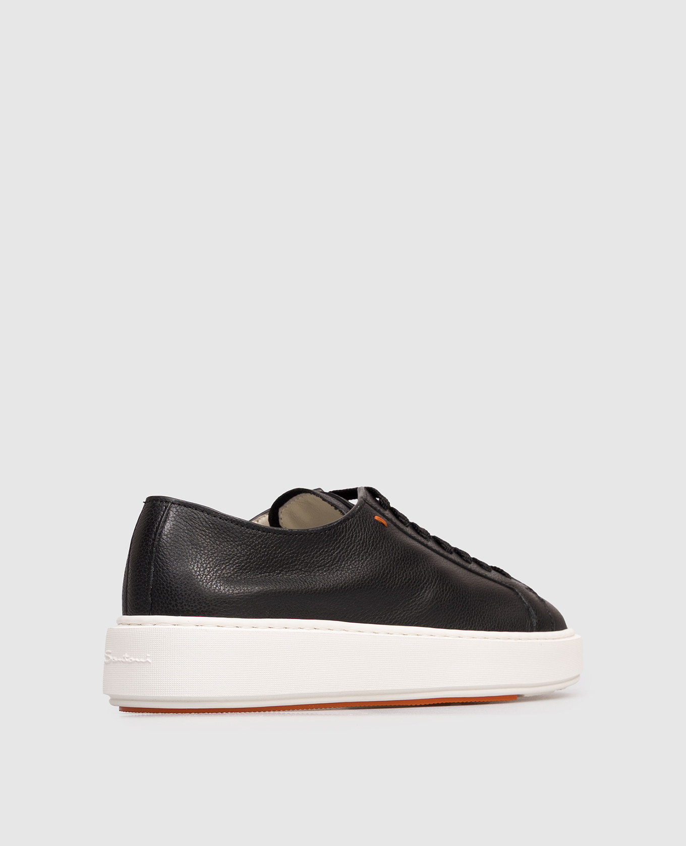 

Black leather sneakers Santoni