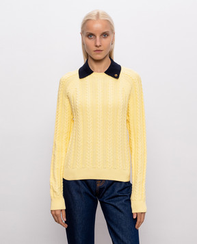 Versace Yellow sweater with polo collar 10257341A18332