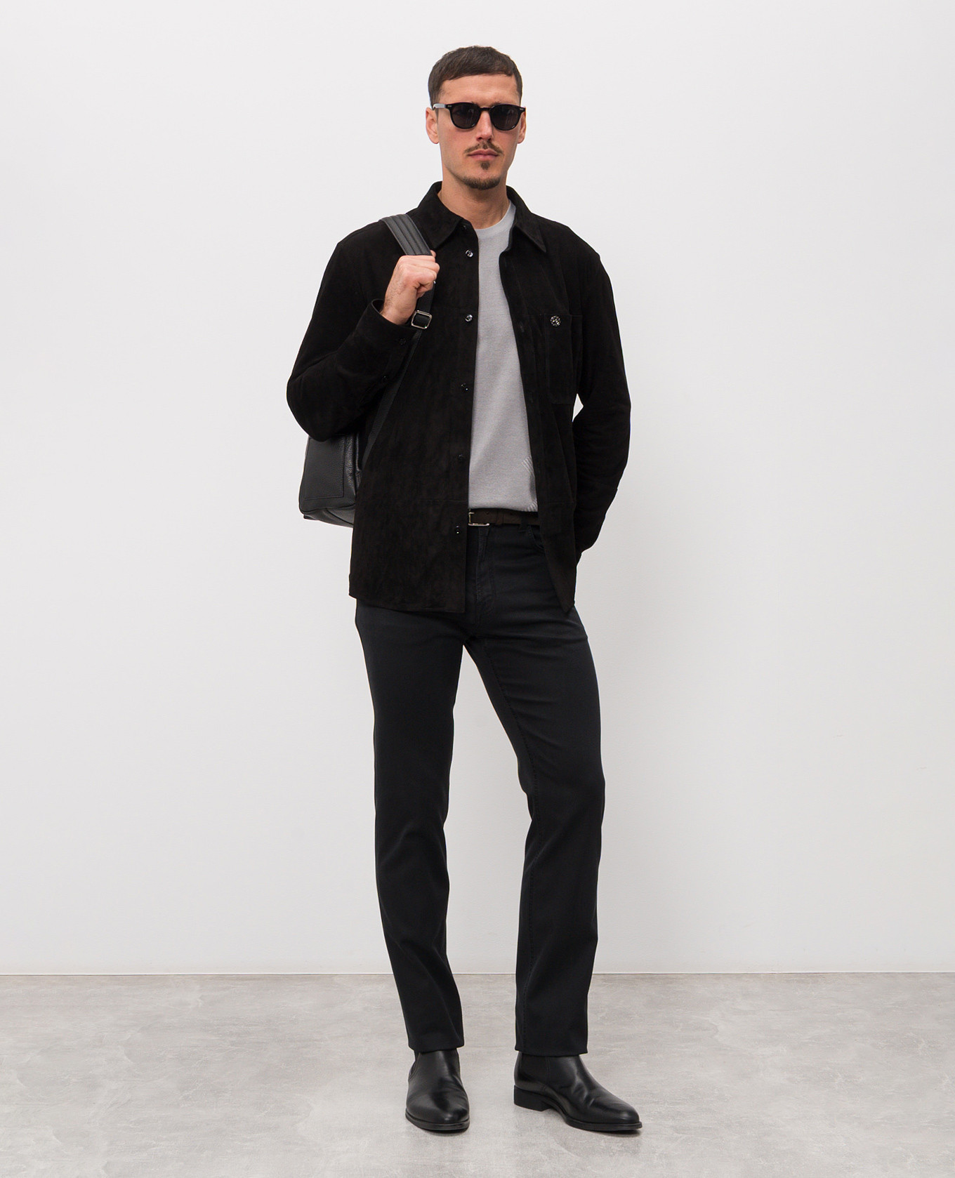 

Black jeans with textured logo Stefano Ricci