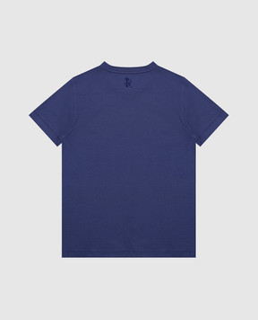 Stefano Ricci Children's blue T-shirt with embroidered logo YNH6101510803