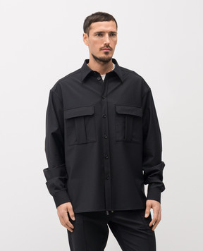 Dolce&Gabbana Black shirt with wool G5OJ2TFURK8