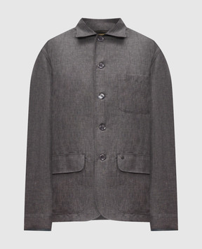 Stefano Ricci Gray linen, wool and silk shirt SP008138B127HA