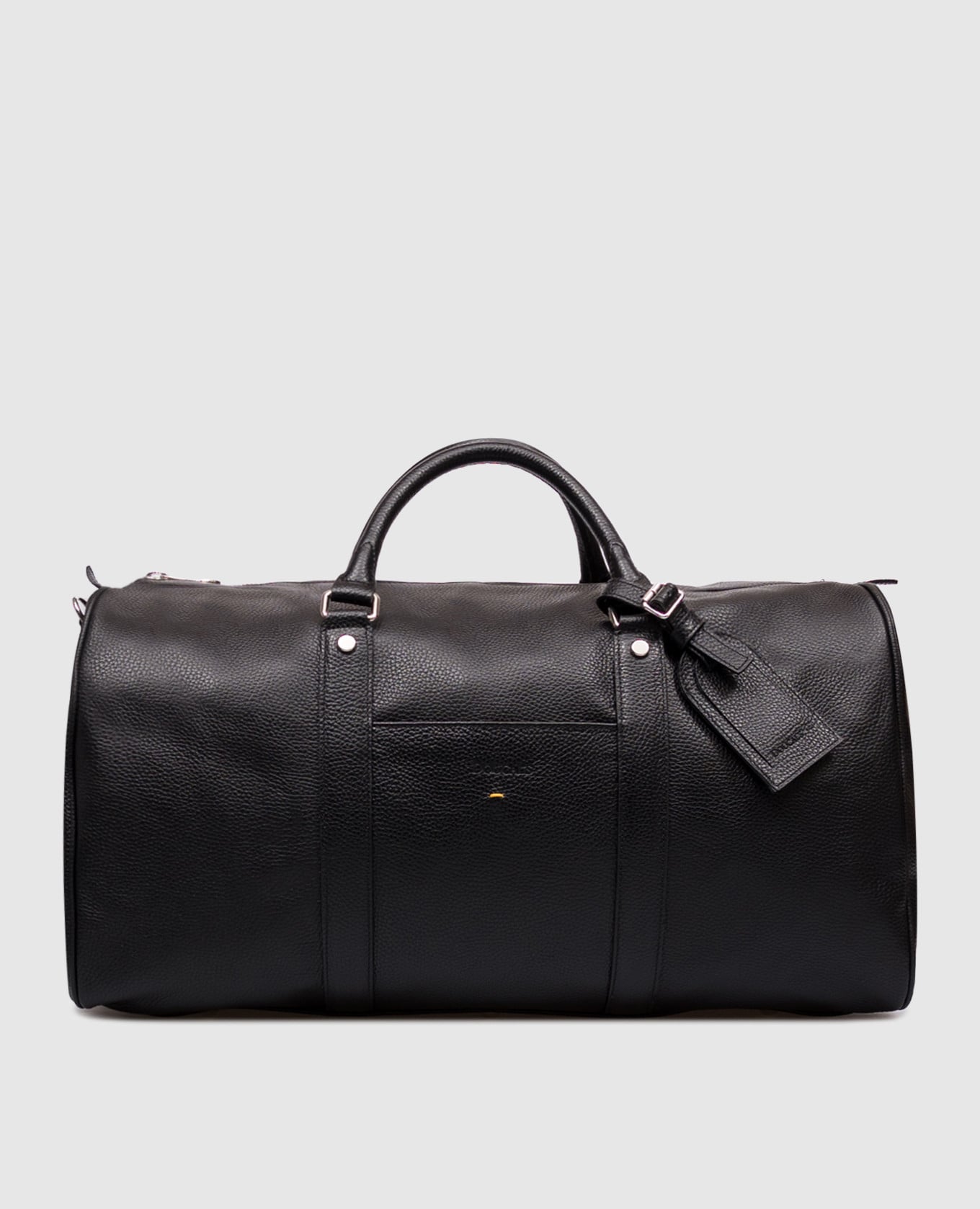 Black leather travel bag