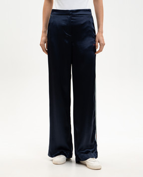 Off-White Blue pants with stripes 2CA199S26FAB001