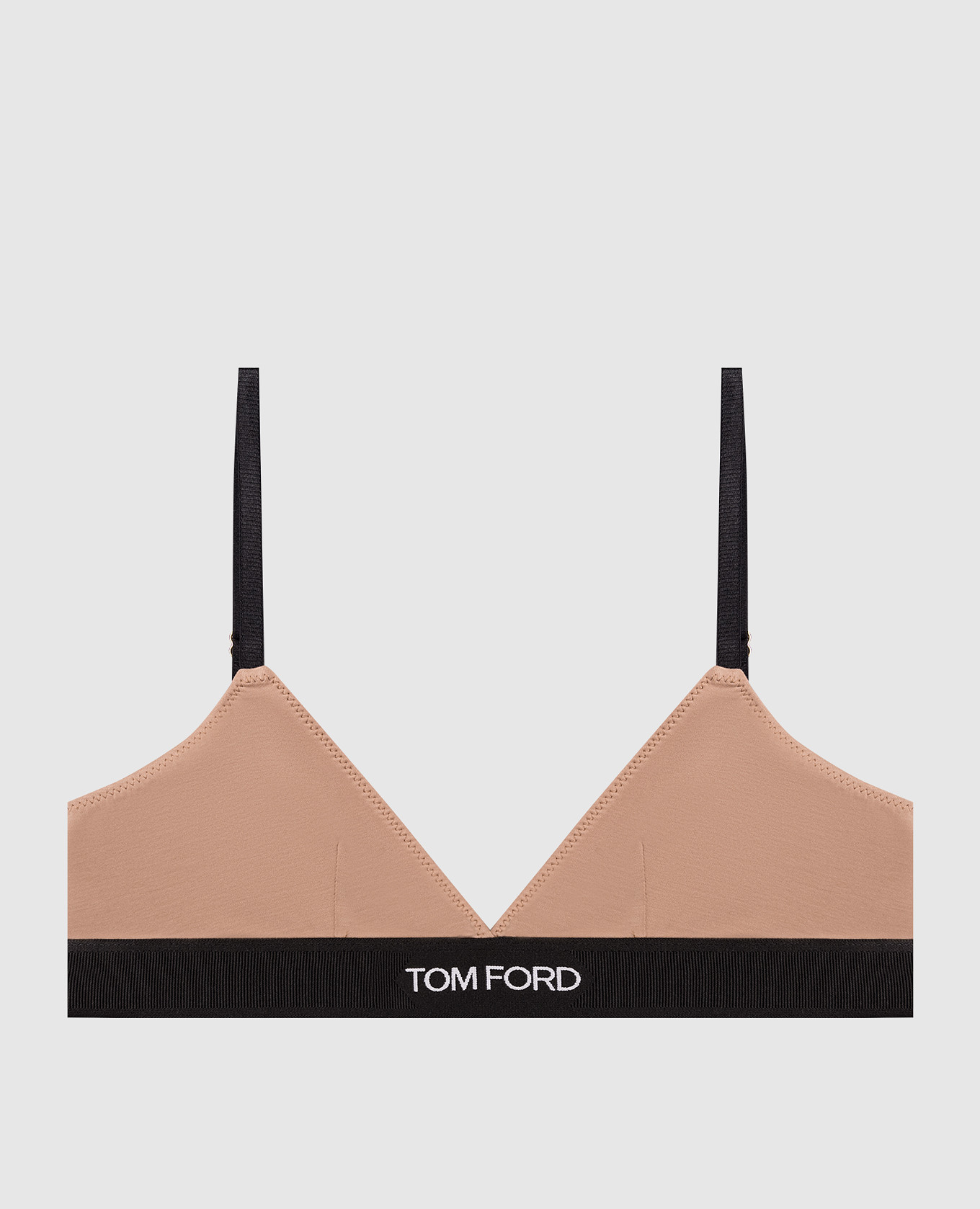 Beige bralette with contrasting logo