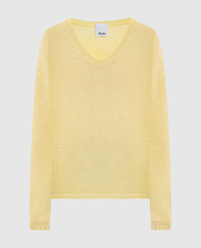 Allude Yellow cashmere pullover 26211212