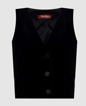 Max Mara Black velour vest ESTREET MSESTREET