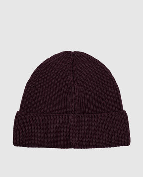 C.P. Company Metropolis Burgundy wool hat LAC034A005509A