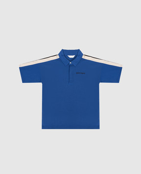 Palm Angels Children's blue polo with ribbon PBBD013S26FLE001