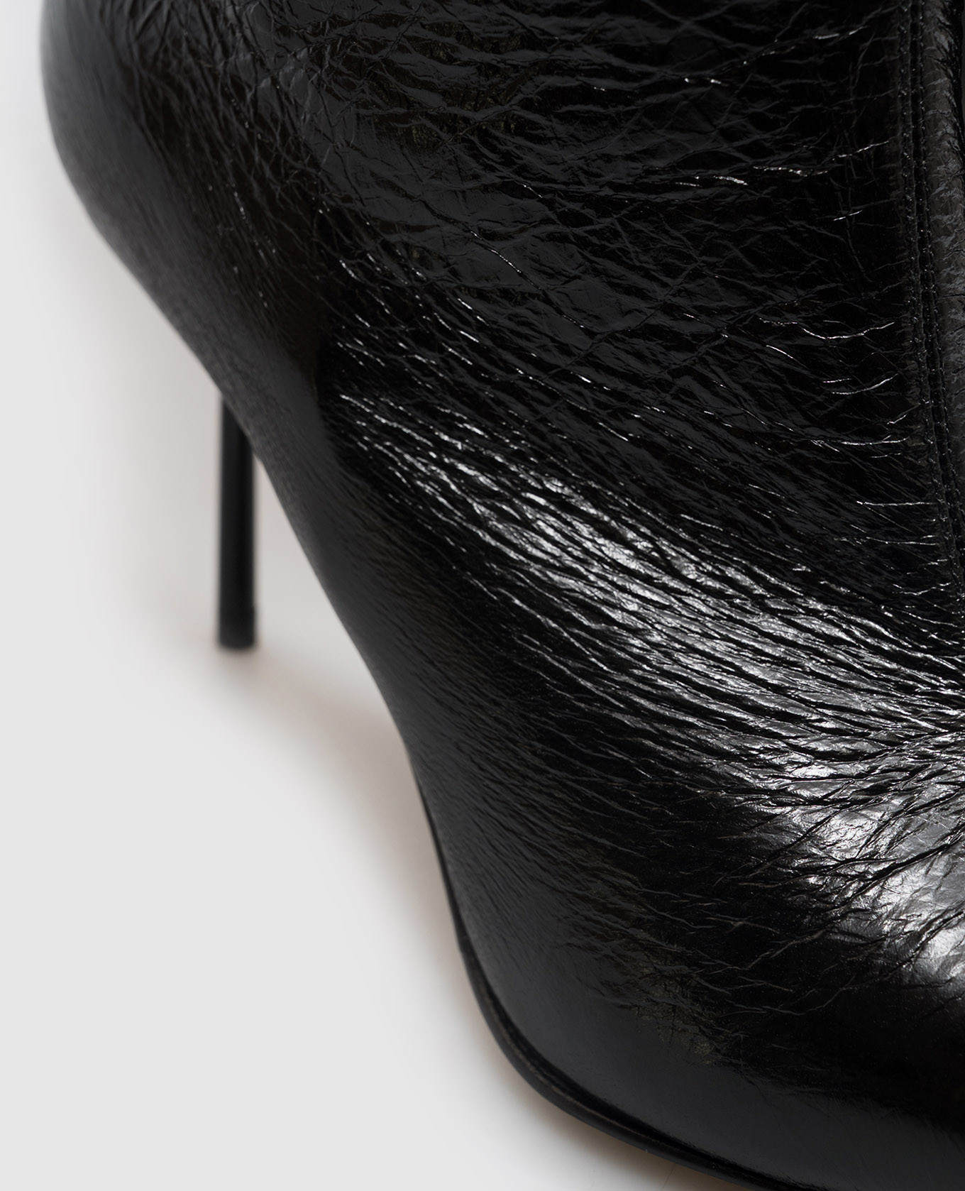 Futura black leather glossy boots Le Silla 5