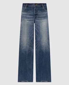 Alexander McQueen Blue jeans with holes 873555QYAB1