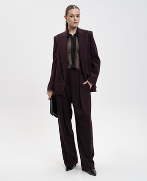 Victoria Beckham Purple wool pants 1425WTR002857G