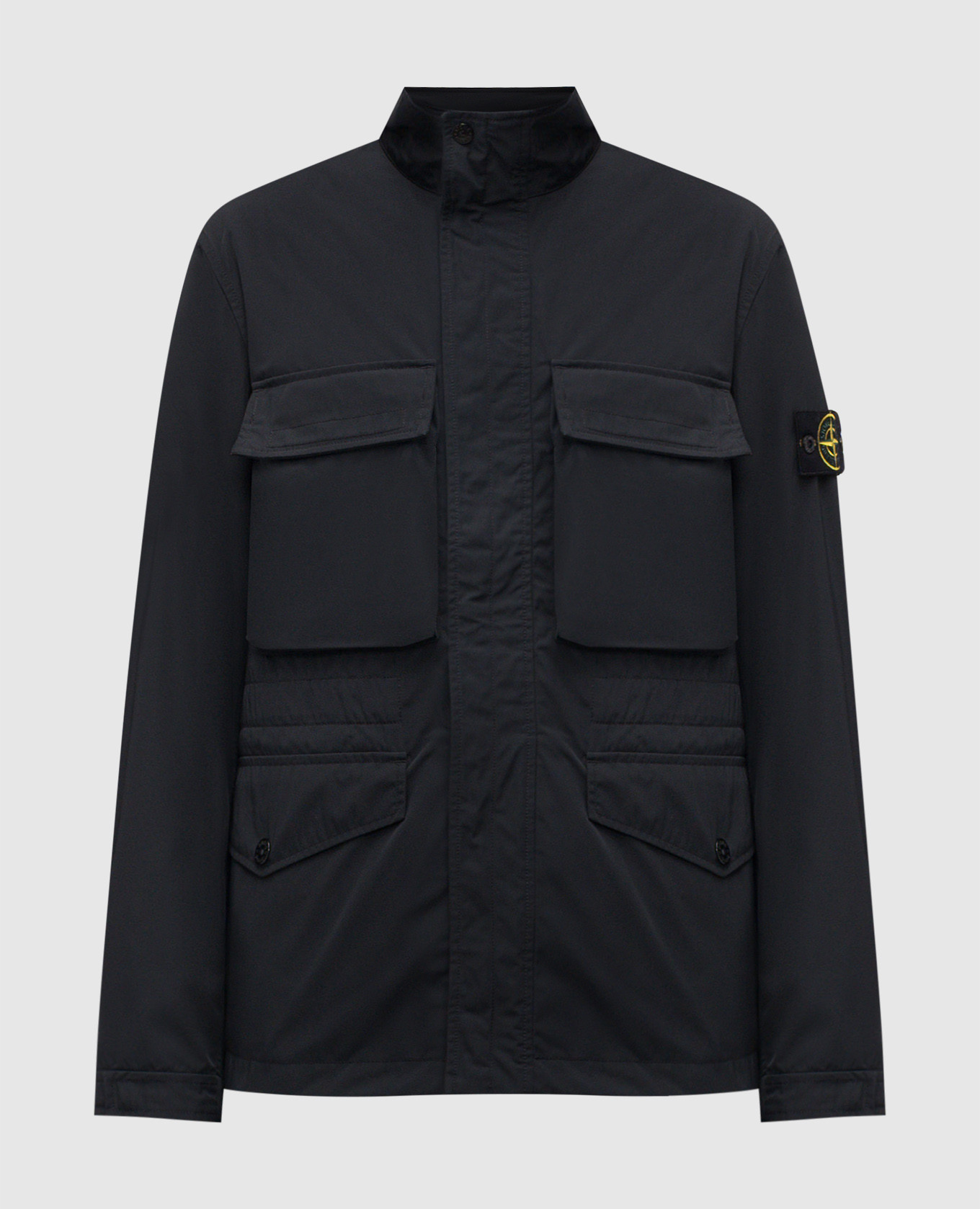 

Black jacket with logo Stone Island