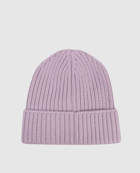 Moncler ENFANT Children's purple wool hat with logo L19543B00008M1131