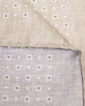 Brunello Cucinelli Reversible pachet scarf with branded pattern MX8700091