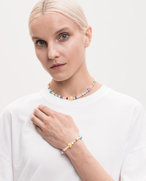 Off-White White bracelet with branded beads OWOA12XS26MET001
