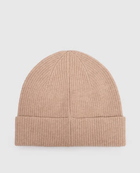 Peserico Beige wool and cashmere hat R76064F1209470