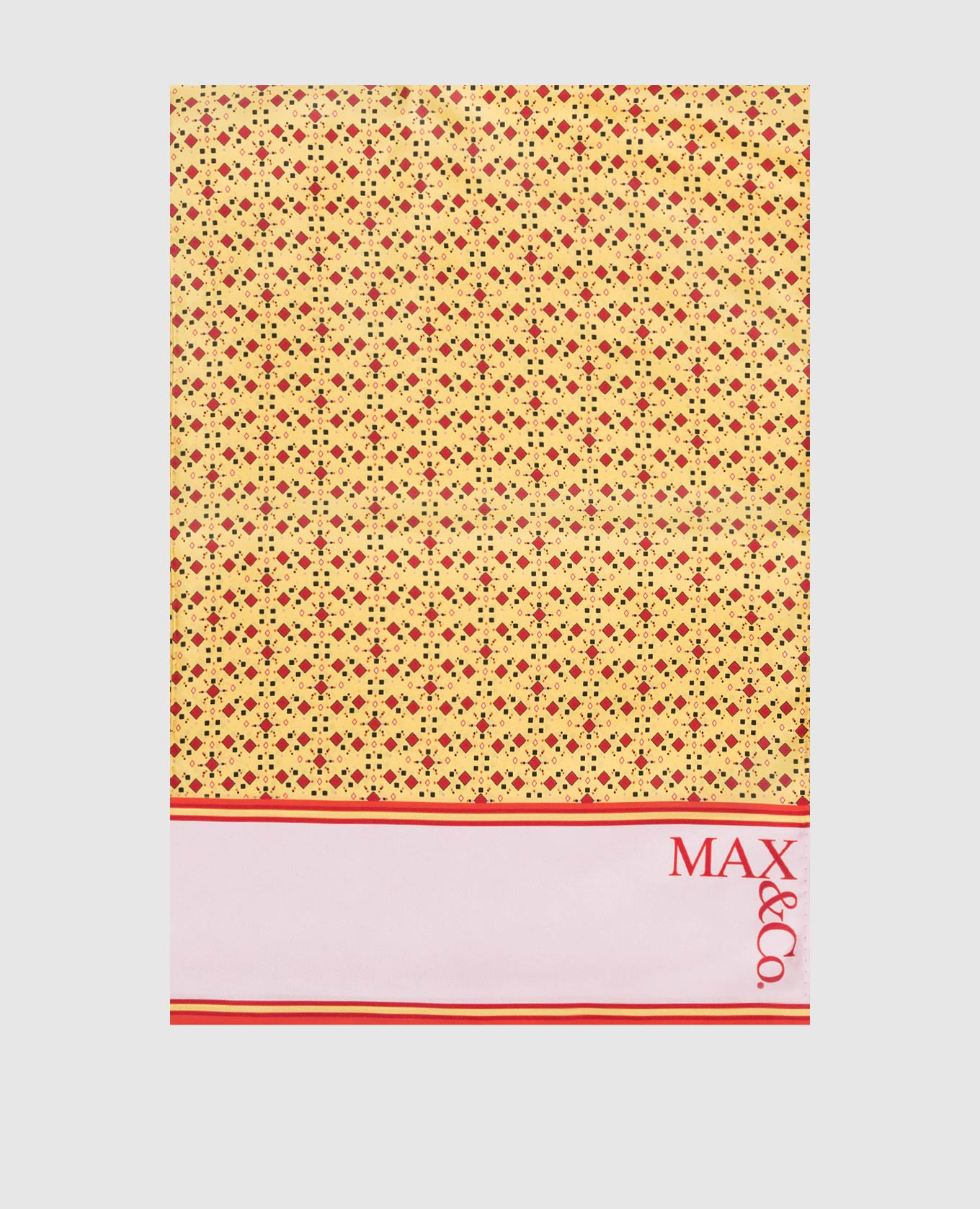 

Yellow silk scarf with geometric pattern Max & Co