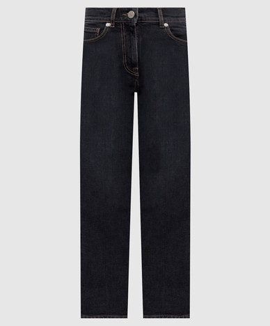 Grijze jeans met logopatch