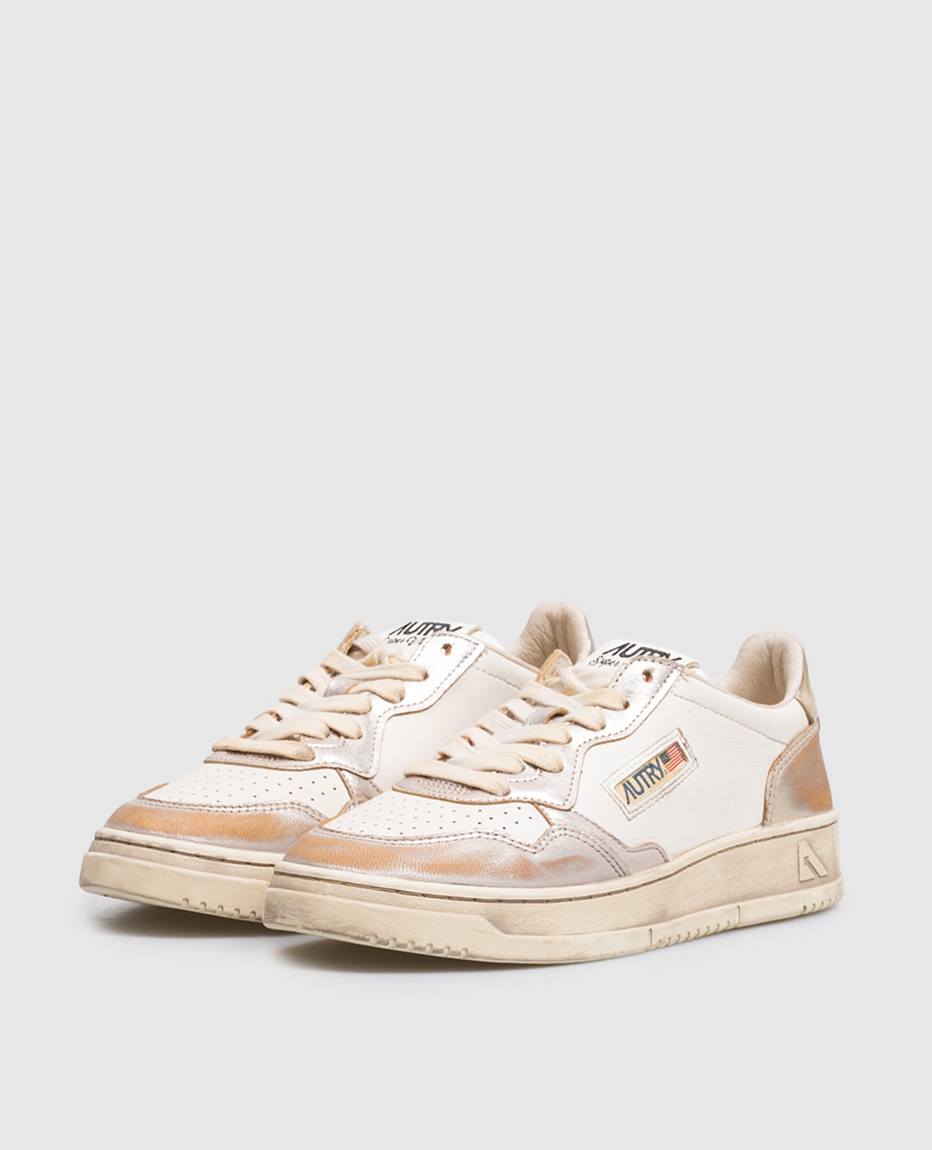 Medalist Super Vintage Ivory Leather Sneakers AUTRY 2
