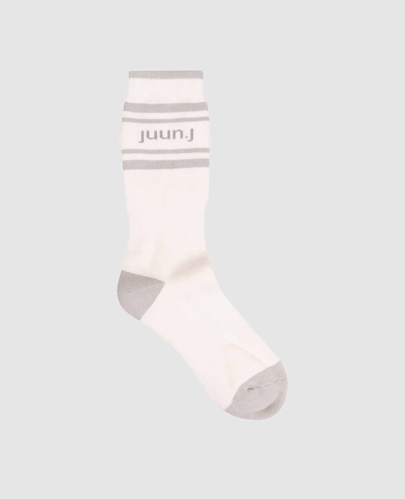 

Beige insulated socks with logo pattern Juun.j