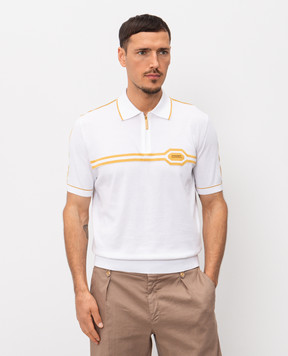 Stefano Ricci White polo with silk K818119P31F26285