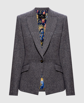 Etro Gray jacket with wool and silk WRCA008199TUBS2