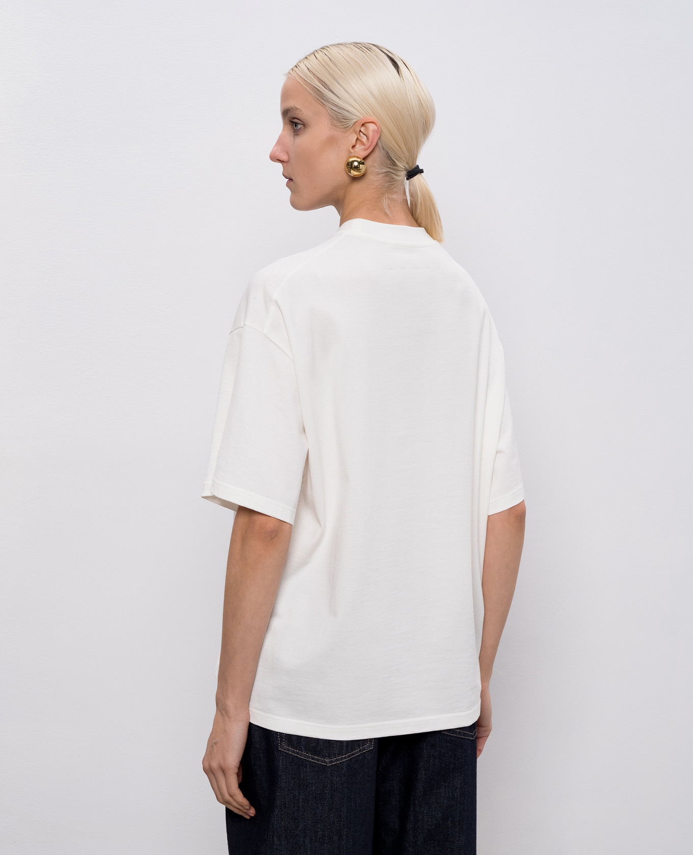 

White T-shirt with embroidery Jil Sander