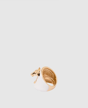Reco White ring with textured image AN194S
