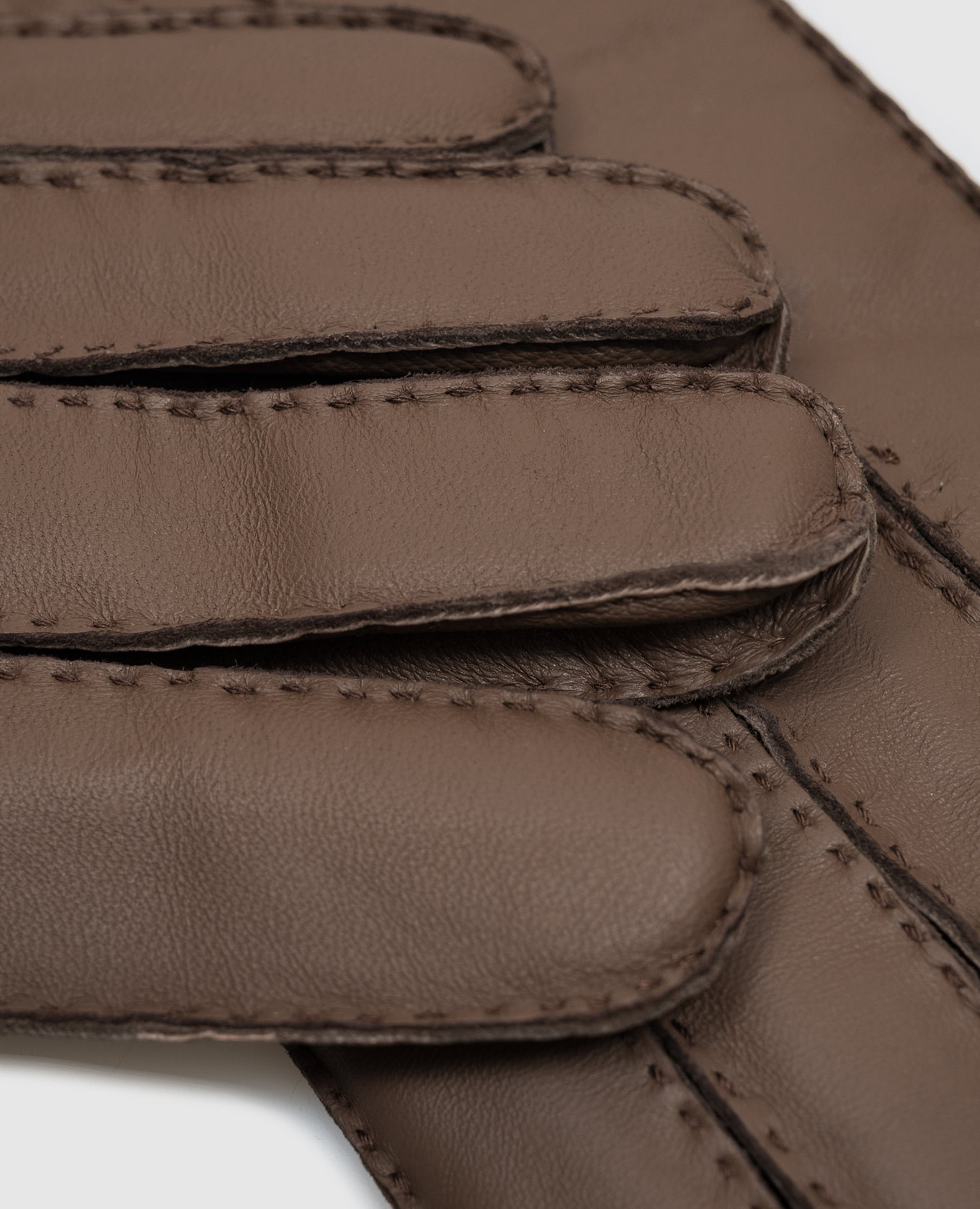 Brown leather gloves Trussardi 3